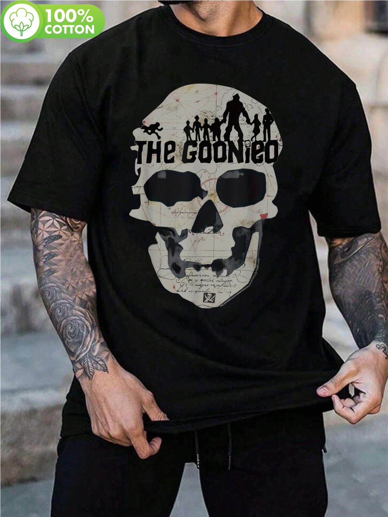 Goonies Skull Map Poster Graphic T-shirt - Vintage Retro Design XXXL