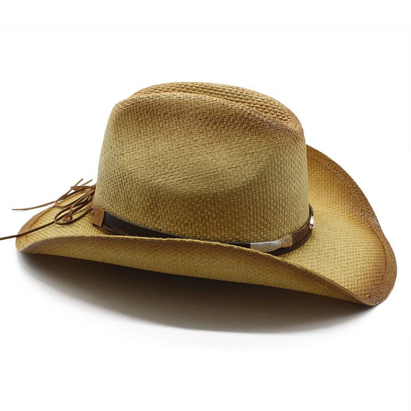 Western Cowboy Hat Men'S Outdoor Straw Hat Versatile Tide Spray Paint Straw Hat Men'S And Women'S Personalized Straw Hat