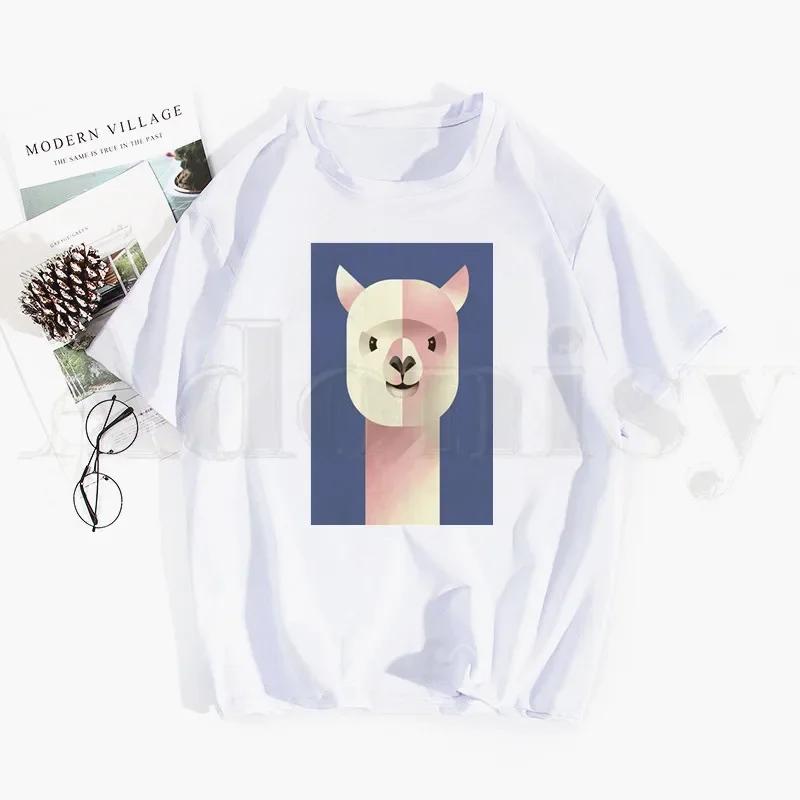 Alpaca No Prob Llama Attractive Design Pretty Tshirt Hip Hop Girl Print Tees Harajuku Tshirts Fashion Summer Tshirt