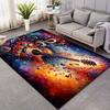 Musical Guitar Rug: Harmonize Your Home with Colorful Notes | Artistic Living Room Decor Pieces Skid resistant carpet