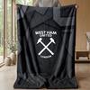 Coperta in Flanella con Stampa West Ham United, Morbida Calda Leggera Coperta da Divano Letto Campeggio