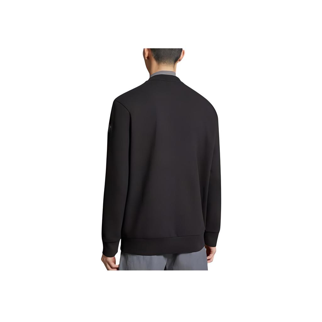 Moncler Letter Print Fitted Long Sleeve Sweatshirt Men Sweatshirt Black J1-091-8G00040-89AHS-999