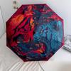 Tiger and Rooster  pattern, automatic folding umbrella, portable and foldable design, 8 ribs, a Christmas or birthday gift.