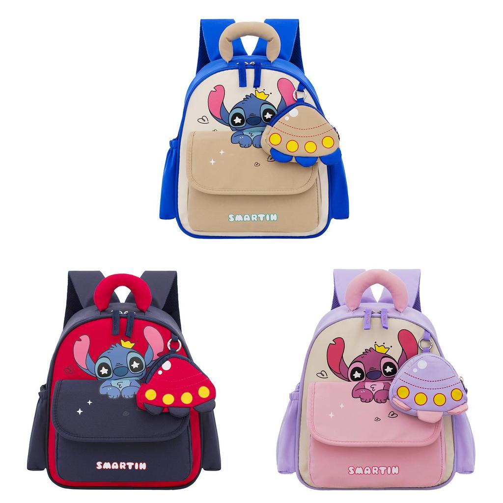 Lilo Stitch Kids Backpack With Nylon For Kindergarten School Use