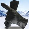 Genuine Leather Gloves Men's Sheepskin Warm and Fleece Wear-resistant