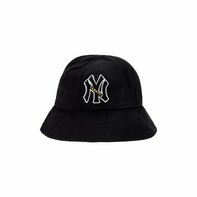 Хлопковые панамы MLB Унисекс Черные Модные 3AHTD601N-50BKS 59