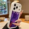 Phone Case: 2D flat design suitable for iPhone 18 17 16 15 14 13 Pro tiered protective case, purple Gothic style, Christmas and Halloween gift