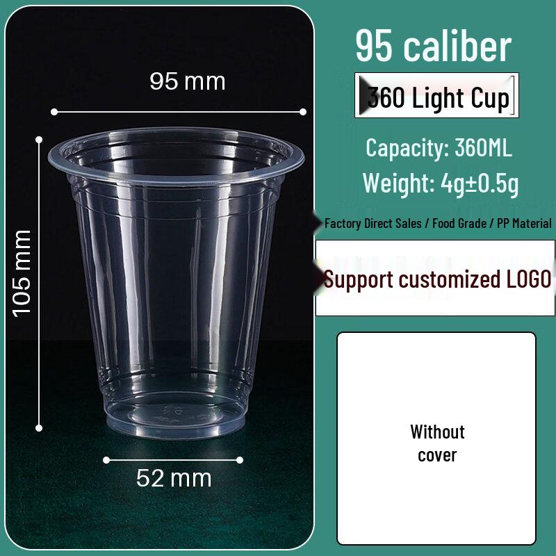 ZISIZ Disposable Plastic Milk Tea Cups with Lids