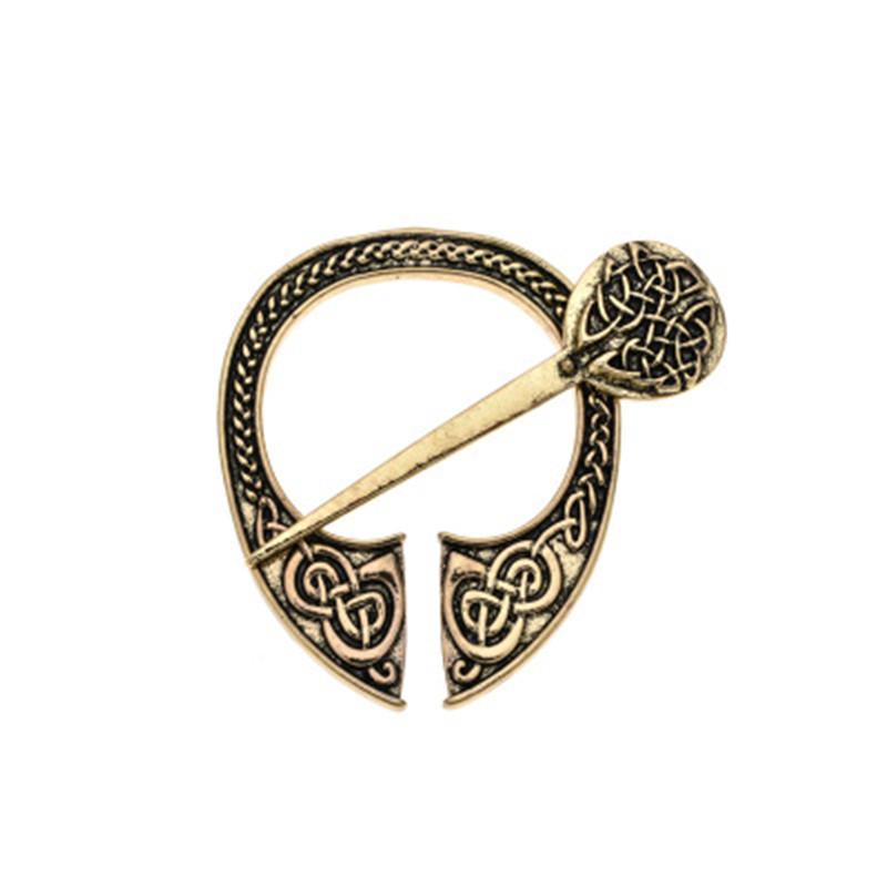 New Fashion Women Hand Forged Medieval Norse Runic Viking Jewelry Vintage Wulflund Belt Buckles Viking Cloak Brooch Cloak Pin