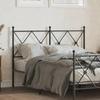 VidaXL Black Metal Headboard 120 Cm, Headboard for Double Bed, Black Headboard,, Metal Headboard 376533