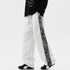 Men High Street Loose Straight Striped Casual Sports Sweat Pants