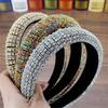 Handmade Hair Hoop Headband Rhinestone Pearl Haiband Wedding Headdress Full Crystal Baroque Tiara