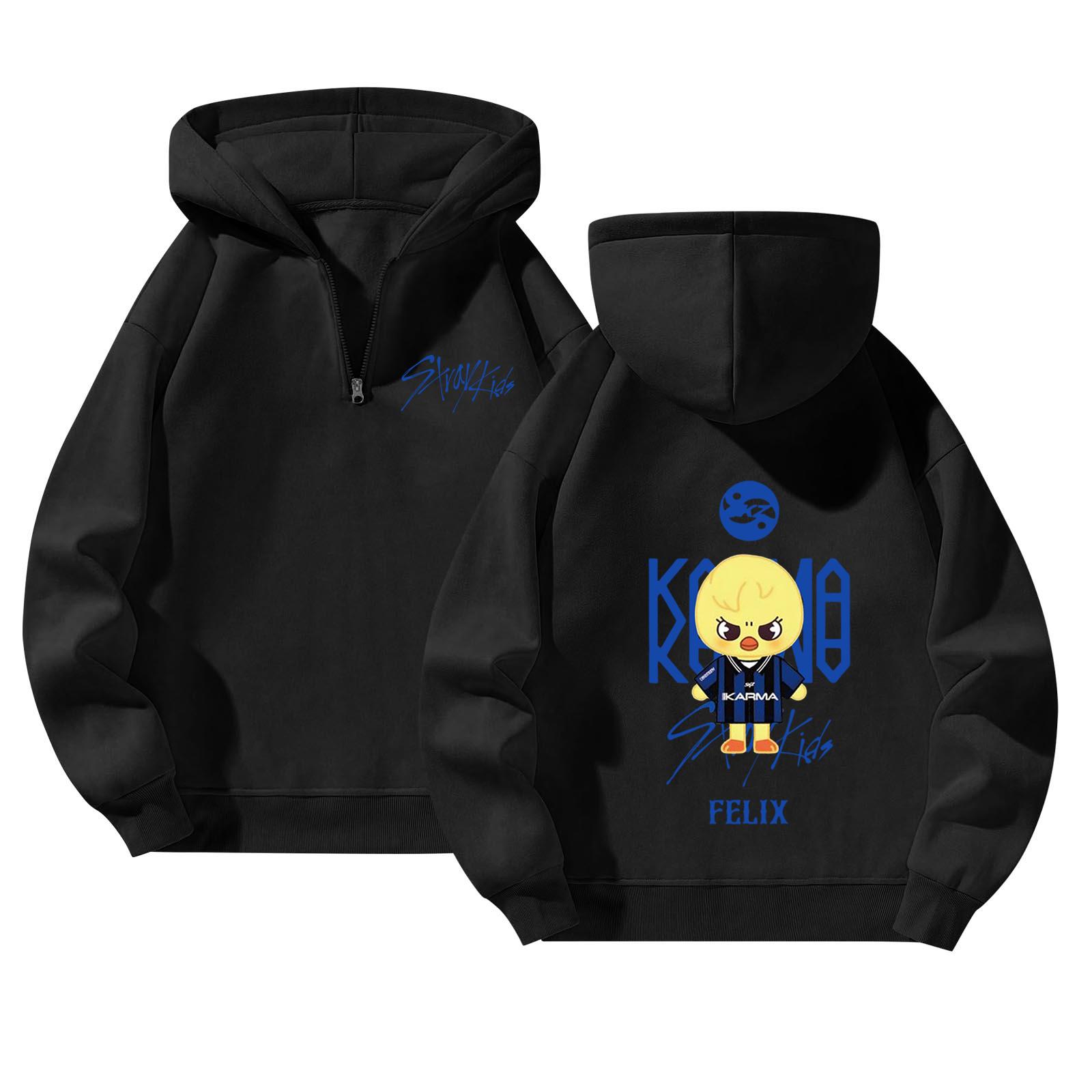 

Женские свитшоты на молнии до половины, оверсайз, зимние, пуловер, трендовая осенне-зимняя одежда XL