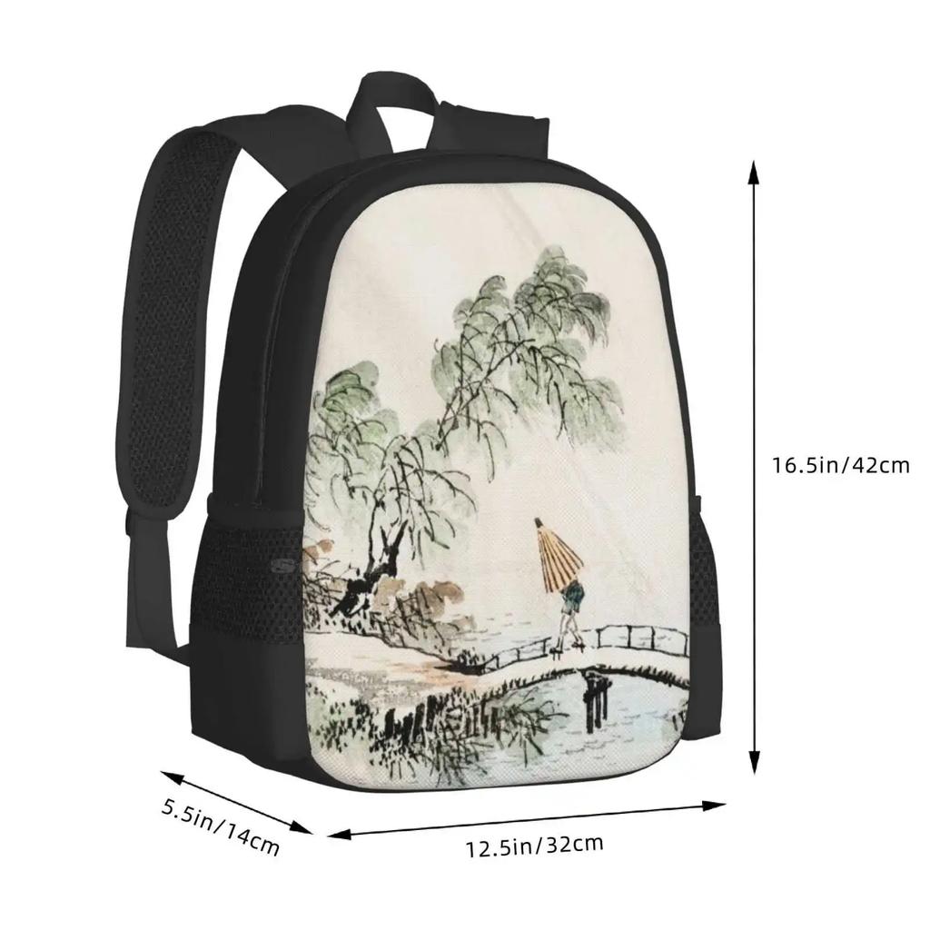 Vintage Art | Historical Art | Japan Design Man By Baire Pattern Design Bag Student's Backpack Vintage Art