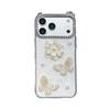 Epoxy 3D Rose Butterfly Phone Case for iPhone 17Pro Max, 16, 13, 12