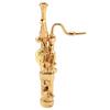2pcs Metal Miniature Basson Model Red Velvet Lined Case Metal Basson Model  Music Lovers Decoration