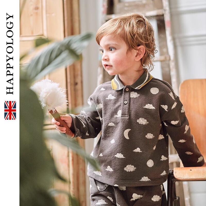 Детская толстовка Happyology с принтом и воротником-поло 3Y