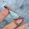 Larimar Gemstone Copper Boho Electroformed Handcrafted Handmade Pendant Jewelry VP-10