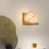 Wood Wall Lamp Nordic Starry Sky Planet Wall Sconce Children's Room Bedroom Bedside Glass Wall Lights for Home Decor