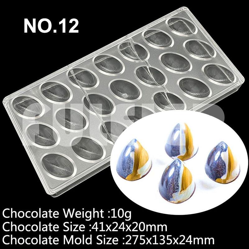 Polycarbonat Schokoladenformen Quadratisch Rund Süßigkeiten Süßwarenriegel Form Backen Kuchen BonBon Süßwarenwerkzeuge Backzubehör