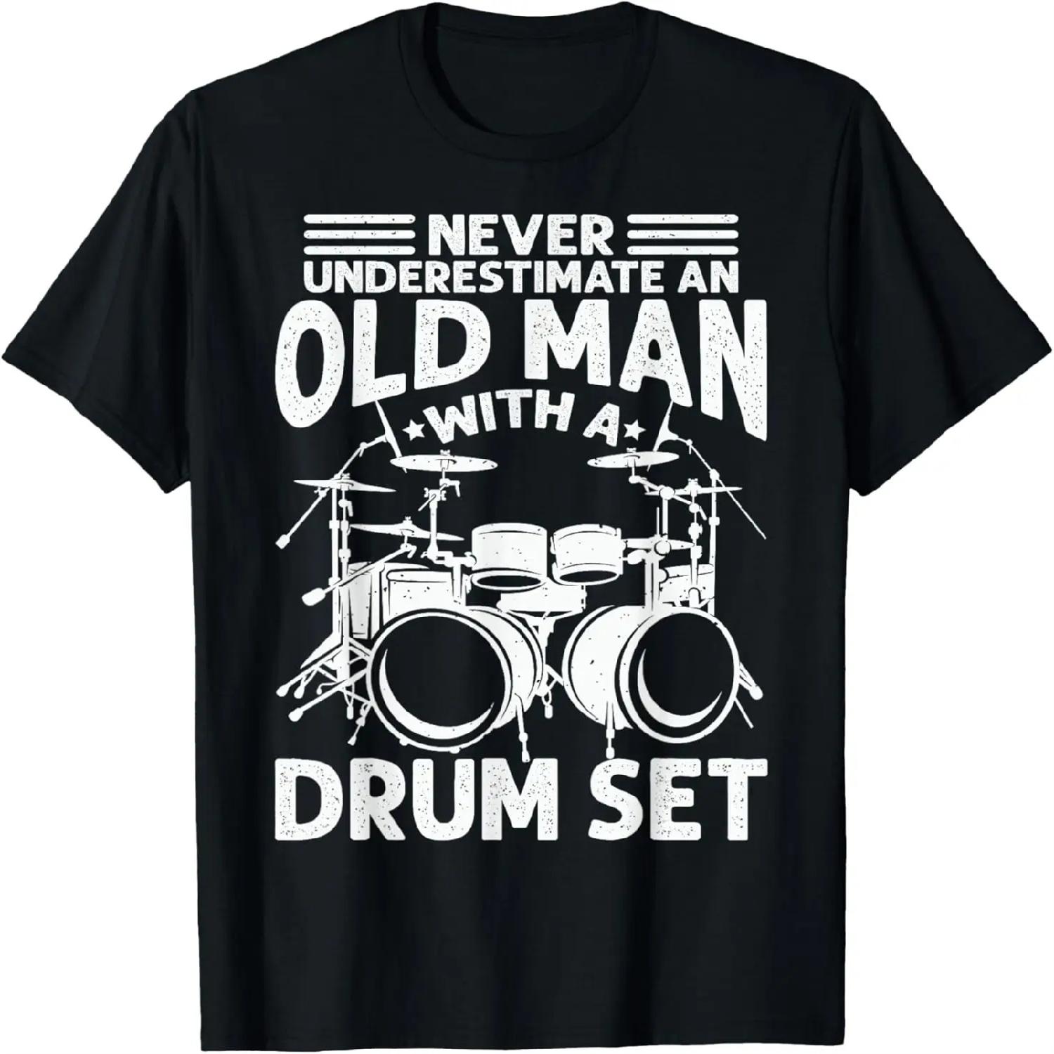 Ретро Кот-Барабанщик Любитель Музыки Винтажный Котенок Играет на Барабанах Футболка S