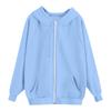 Women's Hooded Sweatshirts Autumn New Lazy Style Casual Loose Zipper Women's Sweatshirts Jackets Fashion Solid Color Streetwear Female Hooded Coats