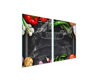 Glass Protective Plate for the Stove 2x45x52 Vegetables