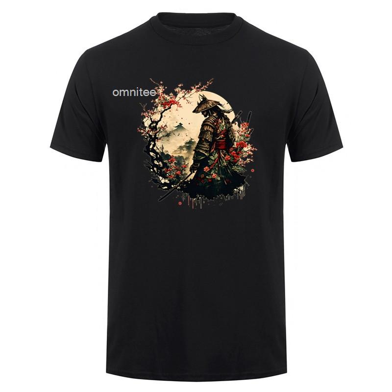 Japanese Samurai T Shirt Bushido Warrior Katana Graphic Tee Vintage Japanese Art Samurai Warrior TShirt HJ071