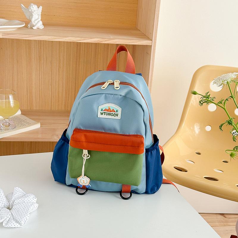 Color Matching Children S Backpack Cute Kindergarten School Bag Boys And Girls Leisure Lightweight Travel Backpack