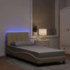 Bed Frame without Mattress  Hanko  Cream 80x200 cm Fabric
