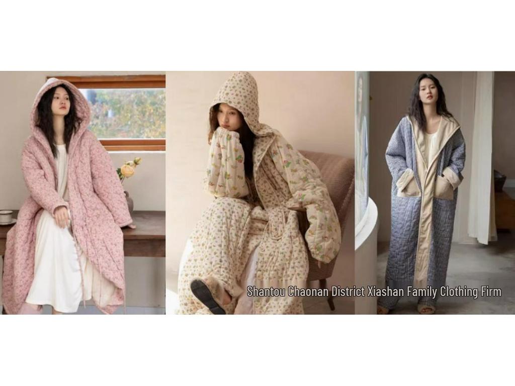 Cozy Maternity Robe & Nursing Nightgown with Breast Pads - Warm, Postpartum Cardigan & Confinement Dress