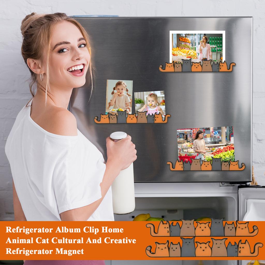 Creative Cat Refrigerator Sticker Clip, Refrigerator Album Clip Home Animal Cat Cultural And Creative Refrigerator Magnet