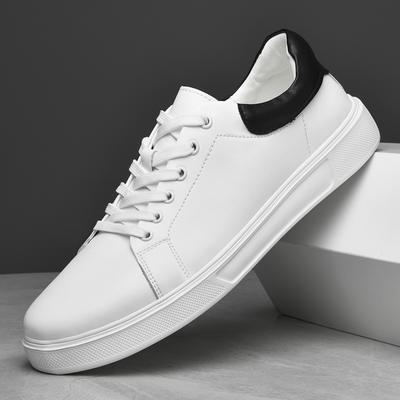 Męskie buty codzienne z prawdziwej skóry, lekkie męskie sneakersy, nowy model, buty do skateboardingu, sznurowane, wygodne męskie buty wulkanizowane