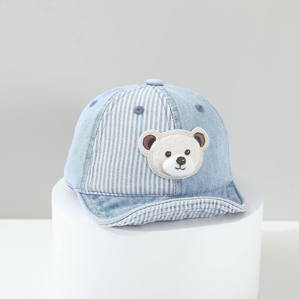 

Autumn Baby Boys Baseball Caps Lovely Cartoon Bear Hats for Children Outdoor Sunshade Kids Cap 6-18M 6-18M світло-синій колір