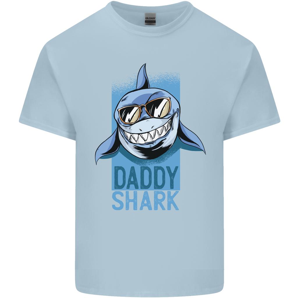 Daddy Shark Funny Fathers Day Unisexs Light Cotton TShirt