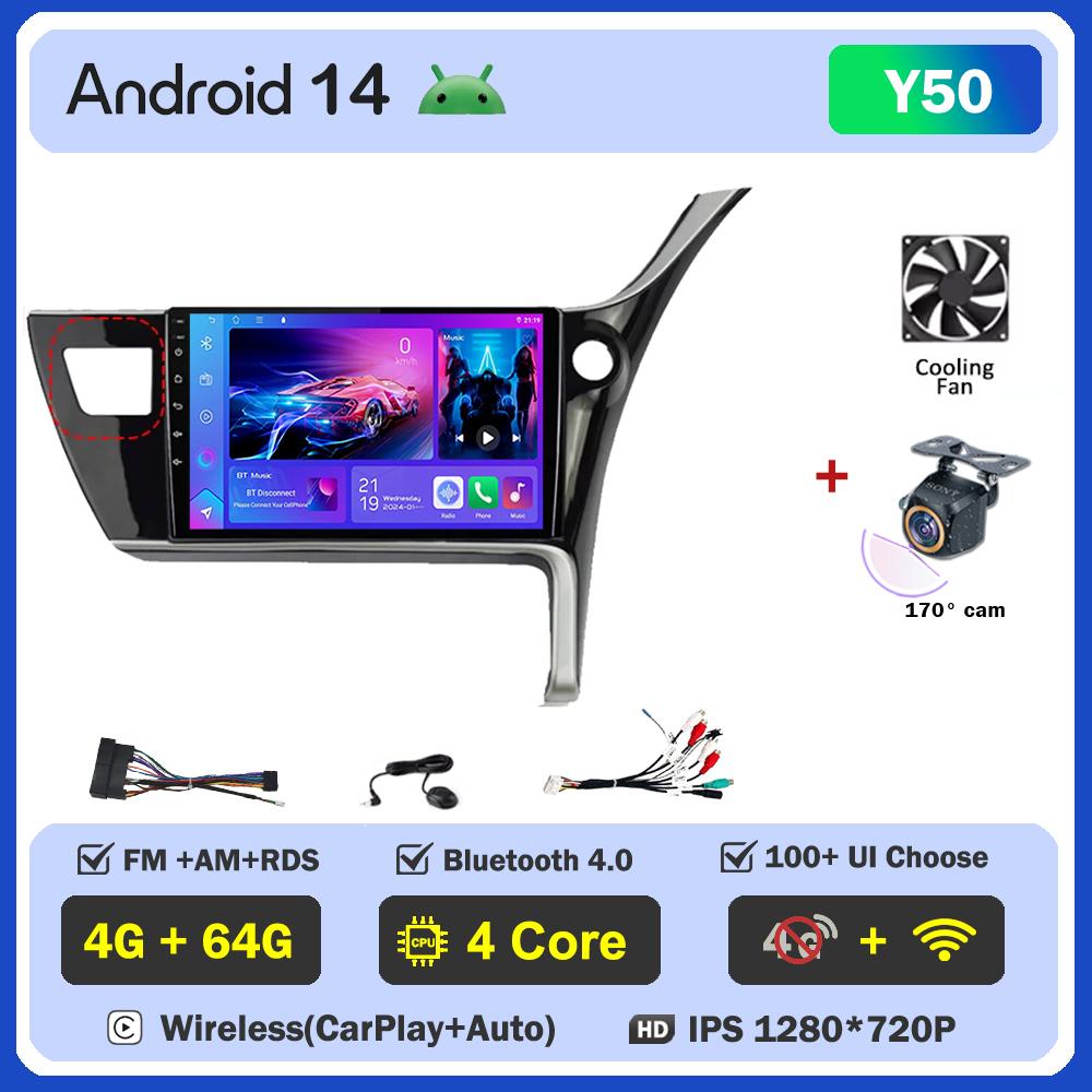 Pentru Toyota Corolla 11 Auris RHD 2017 - 2018 Player Radio Auto Ecran Carplay Auto Autoradio Mirror Link Sisteme Auto Inteligente