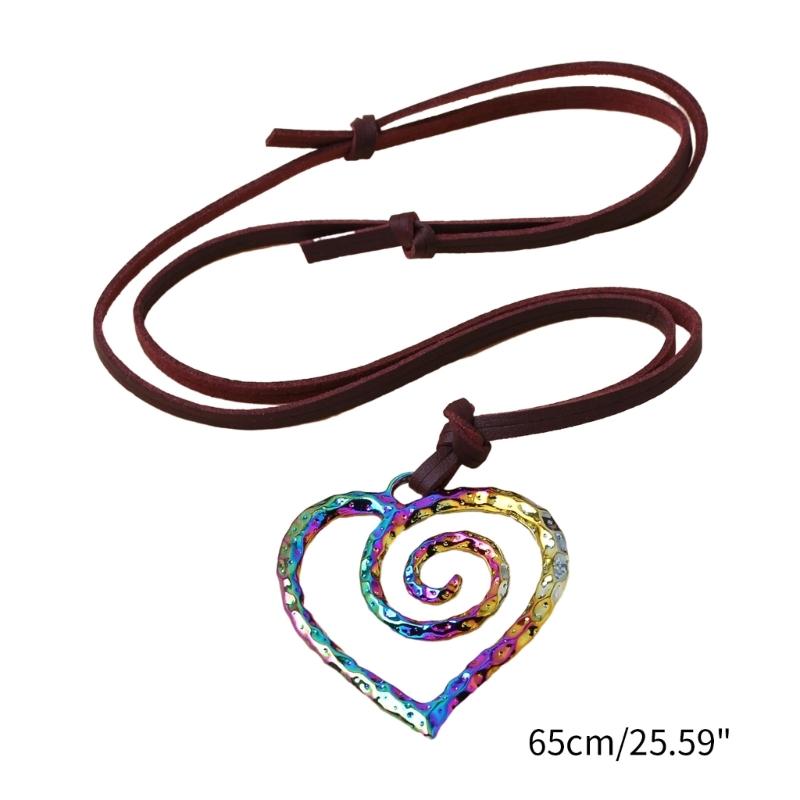 Vintage Heart Necklace Female Temperament Collarbone Chain Korean Student Adjustable Chain Jewelry Gift for Women Girls