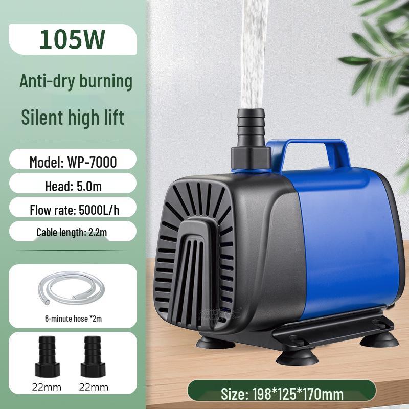 High-Power Amphibious Submersible Aquarium Pump for Filtration and Circulation