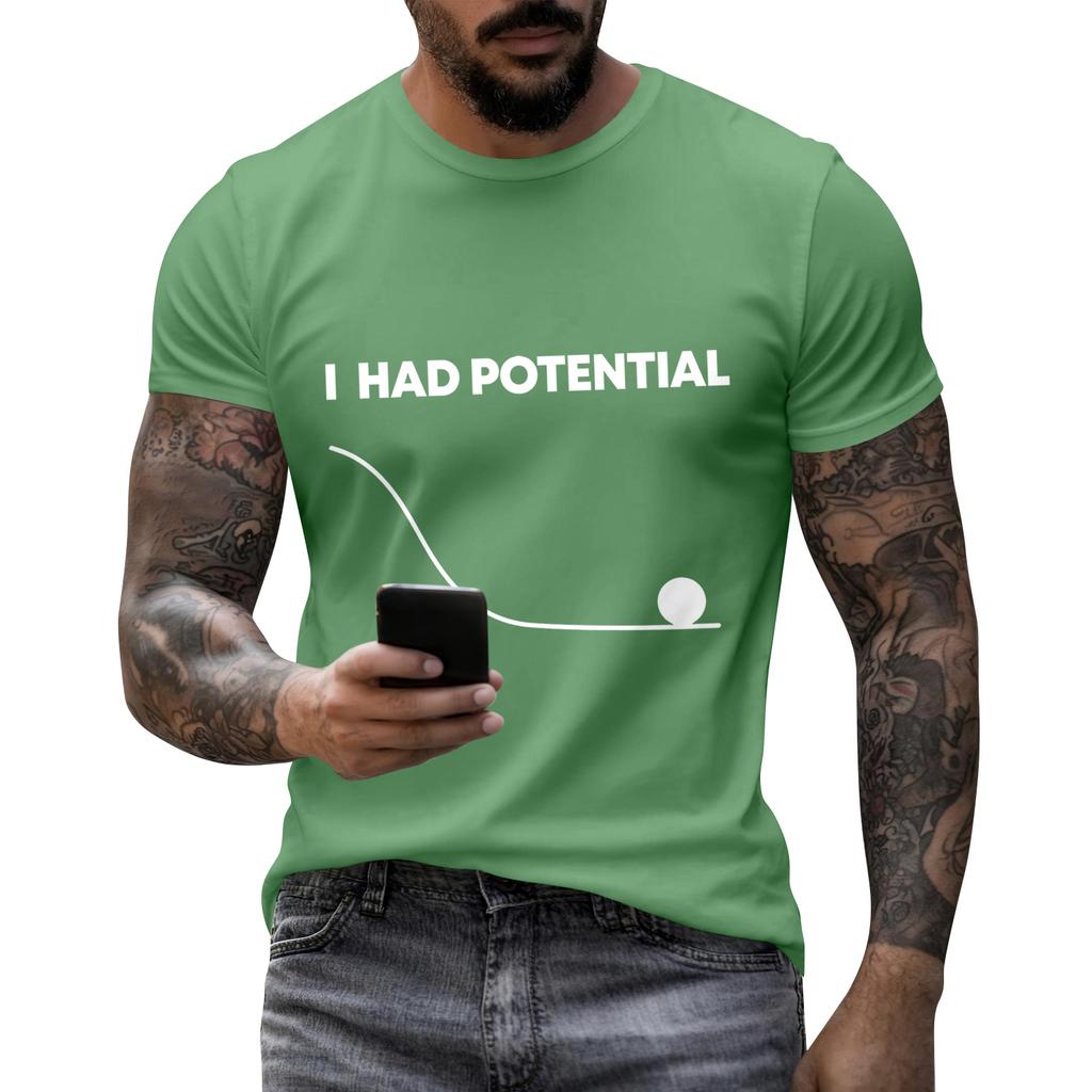 Men's Casual Letter Print Short-Sleeve T-Shirt