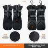4pcs/set Reflective Waterproof Dog Shoes Warm Wound Recovery Boot  Medium Large Dogs