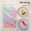 Available Kindergarten Plastic Kitchen & Fruit Knife Set for Kids - Includes Baby Fork & Vegetable Cutting Tools.