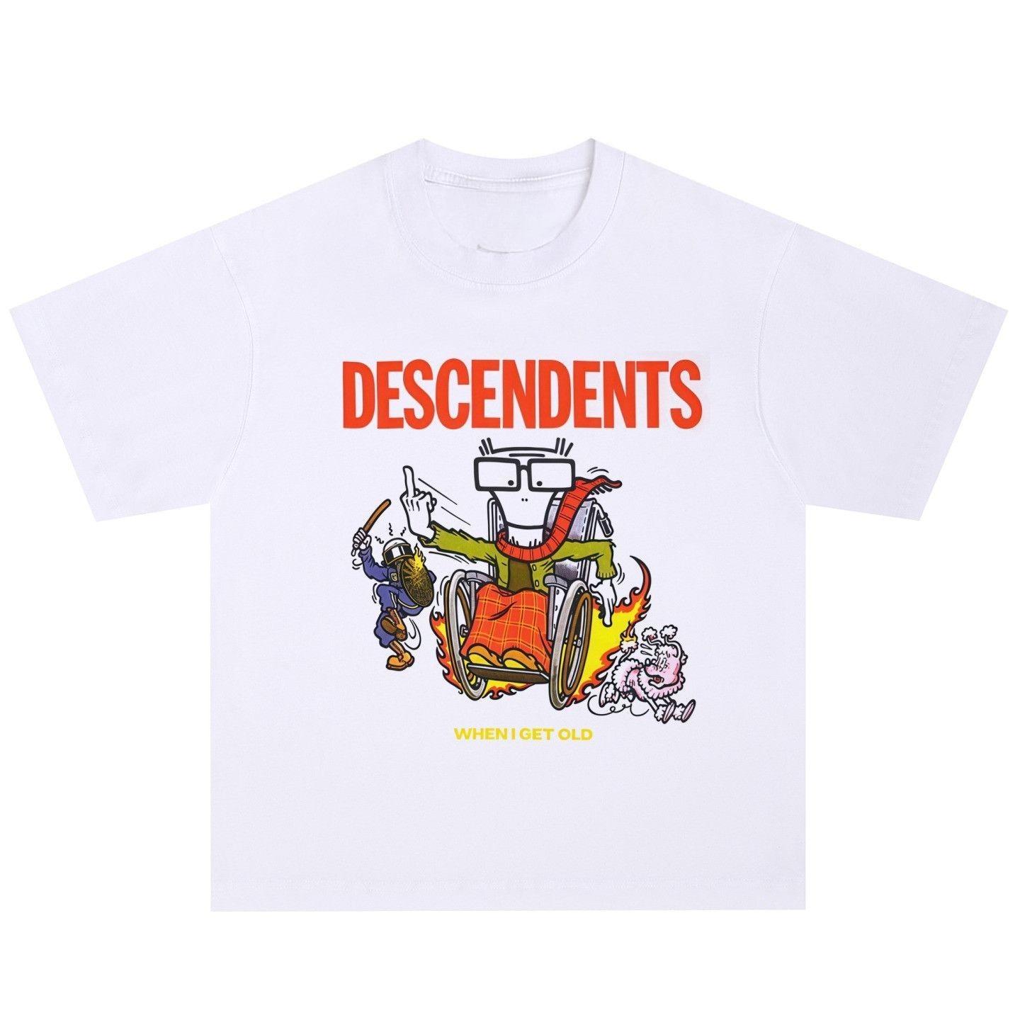 

Descendents Band Rock Tshirt American Retro Streetwear Loose and Heavyweight Cotton Short Sleeve Vintage M