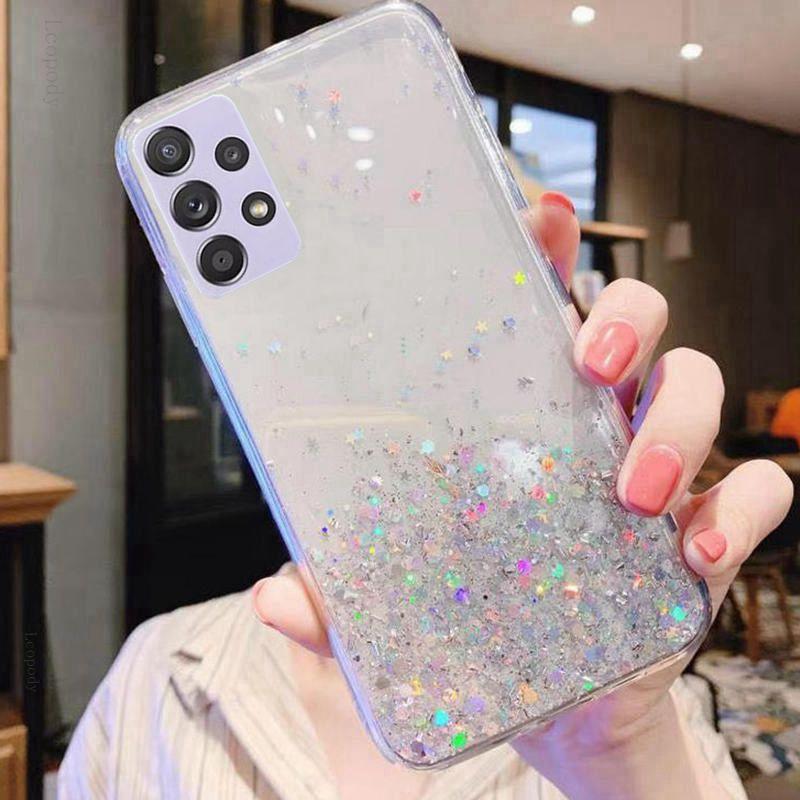 Luxury Bling Glitter Phone Case For Samsung Galaxy A52S 5G A 52S A 52 S Soft Full Cover For Samsung A52 S A528B DS Back Cover