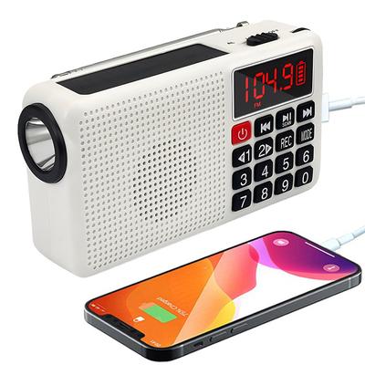 נייד חיצוני חירום FM/AM/WB רמקול רדיו TF Card תמיכה נגן USB בטעינה סולארית רמקולי Bluetooth עם מקלט FM