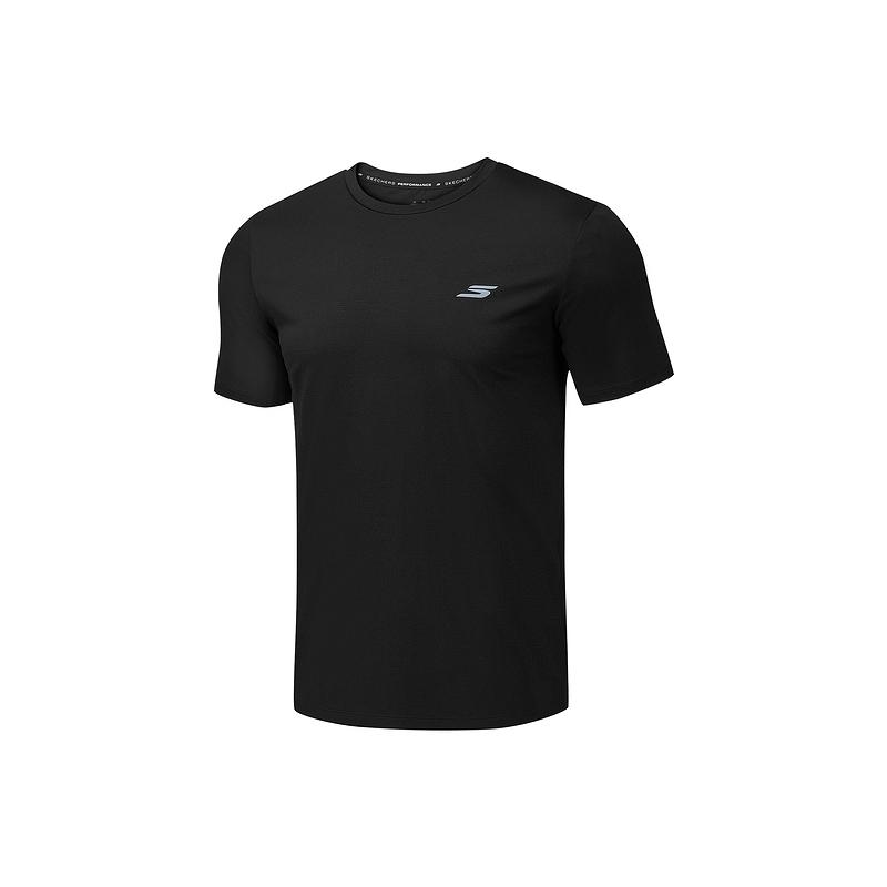 Skechers Breathable Moisture-Wicking Quick-Dry Solid Color Pullover Short Sleeve T-Shirt Men tops P326M034-0018 S