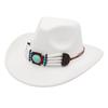 Ethnic Style Western Cowboy Hat Curled Tweed Hat Tibetan Top Hat
