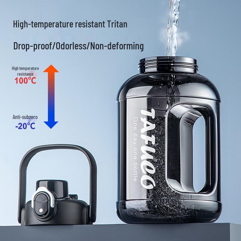 TAFUCO T2877 Tritan Dual-Drink Sports Water Bottle with Handle