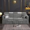 1/2/3/4 Seater Stretch Sofa Cover Elastic Printed Sofa Cover With Skirt Non-slip Armchair Slipcover for Living Room Hotel 1Pcs