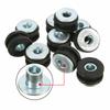 11 Sets Motorcycle Rubber Grommet Kit Circular Shock Absorber PadsFairing Bolt Cushion Washer Steel Bushing Spacer Accessories