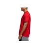 Adidas Logo Print Round Neck Pullover Short Sleeve T-Shirt Men T-Shirts Red GE4111